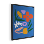 Retro spring flower nature drawing Framed Canvas Print Gallery Image 2
