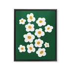 Retro spring flower nature drawing Framed Canvas Print Gallery Image 6