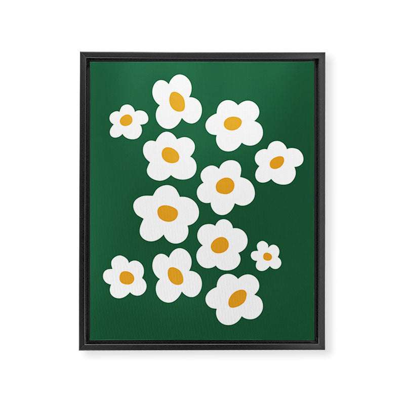 Retro spring flower nature drawing Framed Canvas Print Gallery Image 6