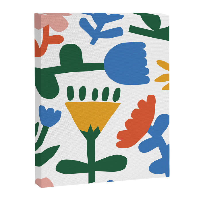 Retro spring flower nature drawing Canvas Print Gallery Image 1