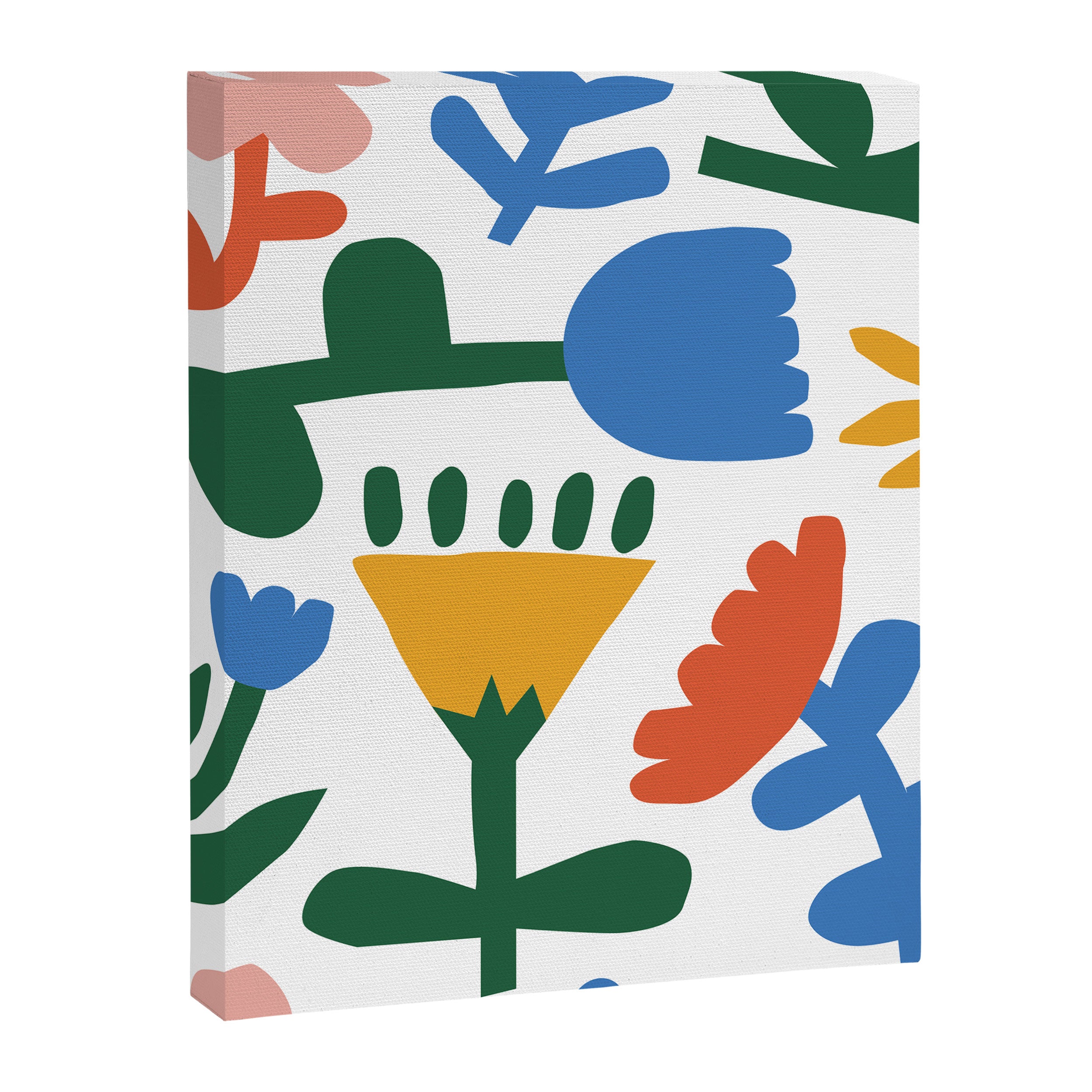Retro spring flower nature drawing Canvas Print Gallery Image 6