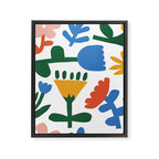 Retro spring flower nature drawing Framed Canvas Print Gallery Image 6