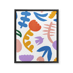 Retro spring flower nature drawing Framed Canvas Print Gallery Image 6