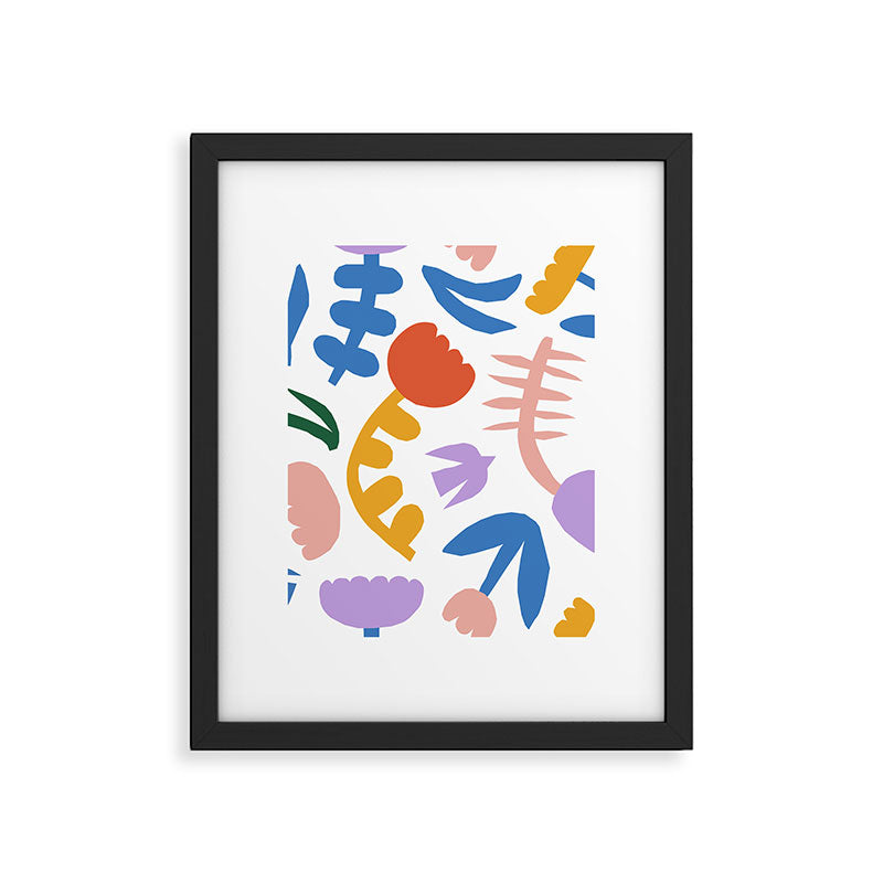 Retro spring flower nature drawing Framed Art Print Gallery Image 5