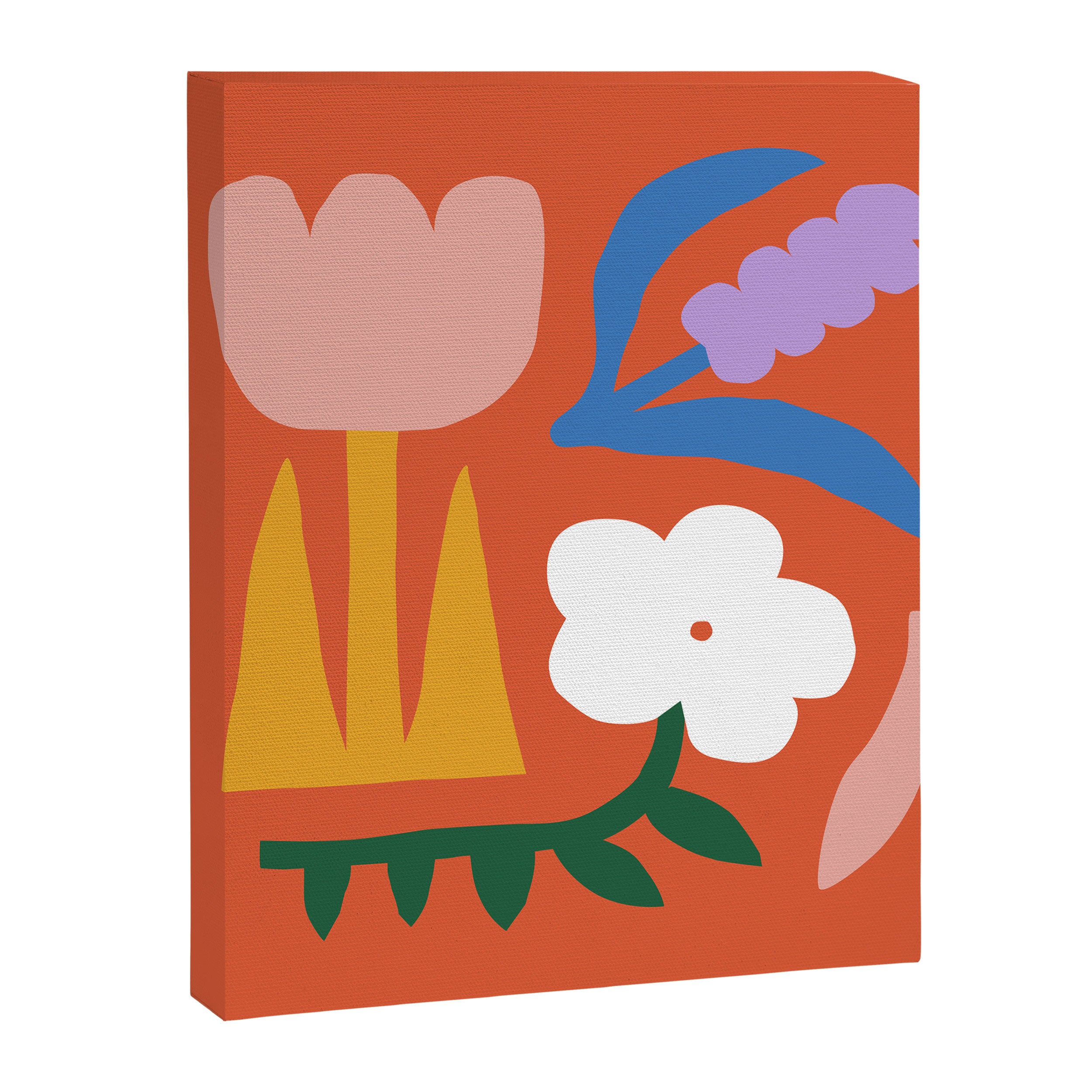 Retro spring flower nature drawing Canvas Print Gallery Image 6