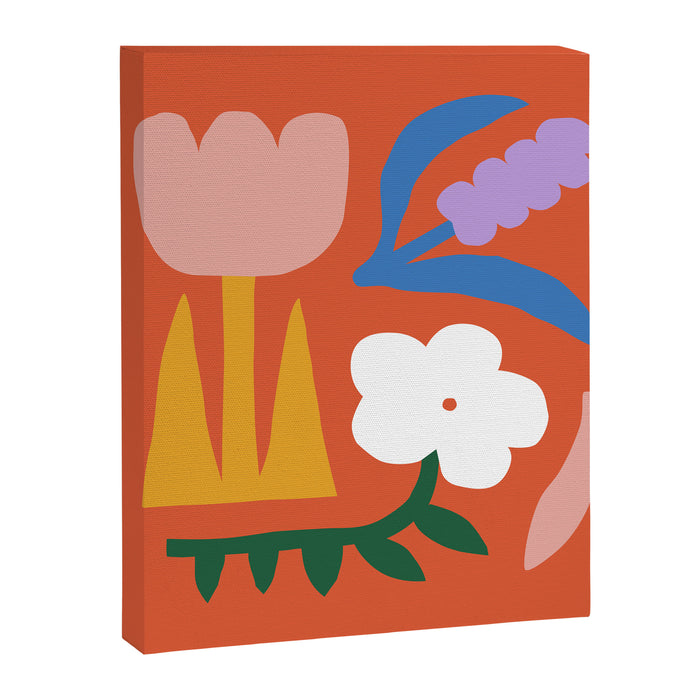 Retro spring flower nature drawing Canvas Print Gallery Image 1