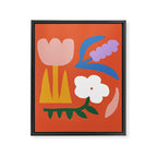 Retro spring flower nature drawing Framed Canvas Print Gallery Image 6