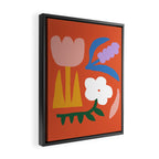 Retro spring flower nature drawing Framed Canvas Print Gallery Image 2