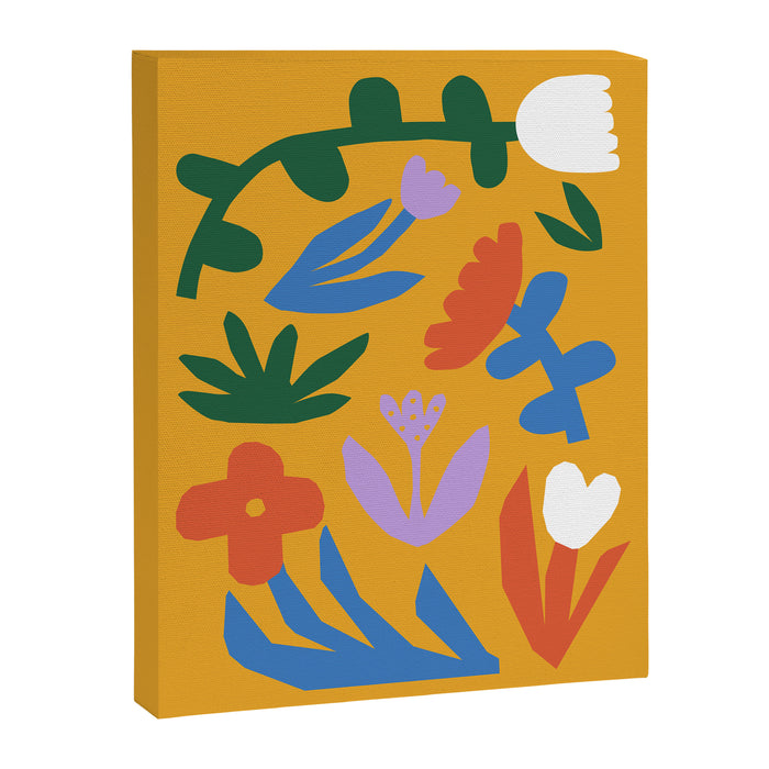 Retro spring flower nature drawing Canvas Print Gallery Image 1