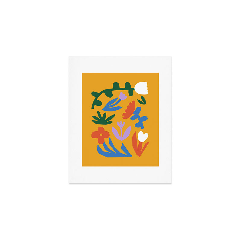 Retro spring flower nature drawing Art Print Gallery Image 1