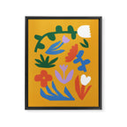 Retro spring flower nature drawing Framed Canvas Print Gallery Image 6