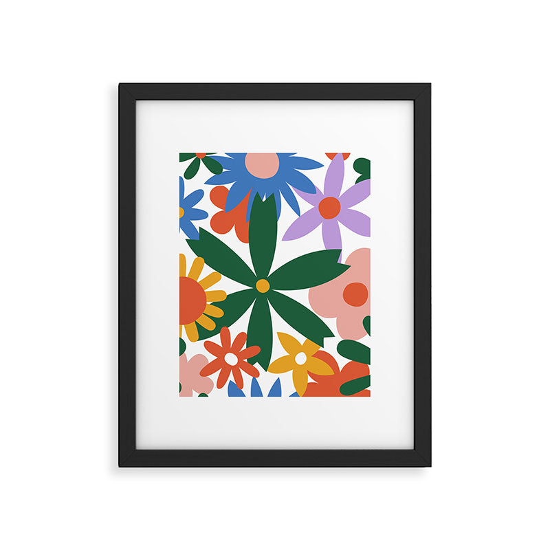 Retro spring flower nature drawing Framed Art Print Gallery Image 5
