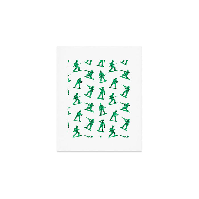Retro toy soldier cartoon pattern Art Print Gallery Image 1