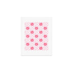Romantic heart eye face checkered pattern Art Print Gallery Image 1