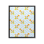Space rocket cartoon checkered pattern Framed Canvas Print Gallery Image 8