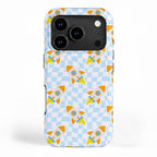 Space rocket cartoon checkered pattern iPhone Case Gallery Image 1