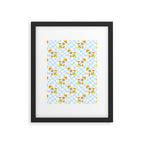 Space rocket cartoon checkered pattern Framed Art Print Gallery Image 6