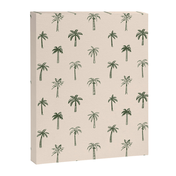 Summer palm tree doodle art pattern Canvas Print Gallery Image 1