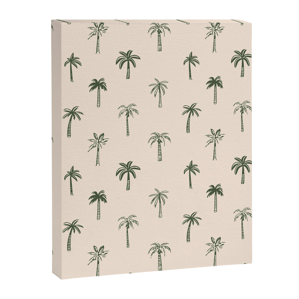 Summer palm tree doodle art pattern Canvas Print Gallery Image 3