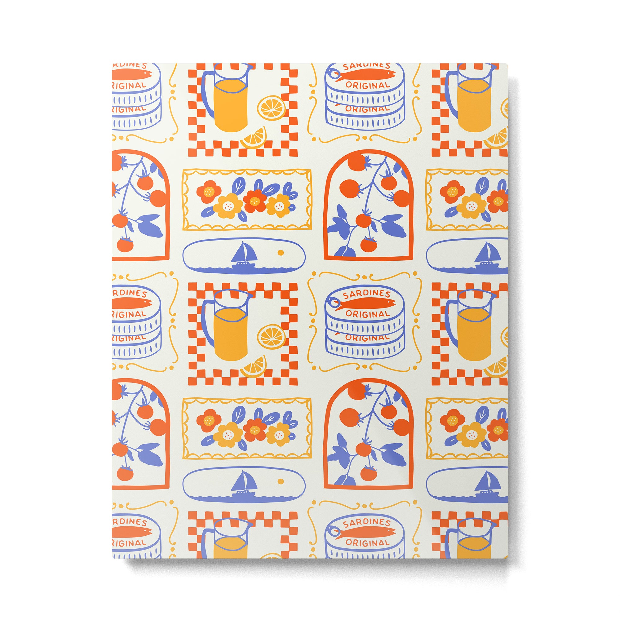 Summer vacation patchwork art pattern Metal Print Gallery Image 6