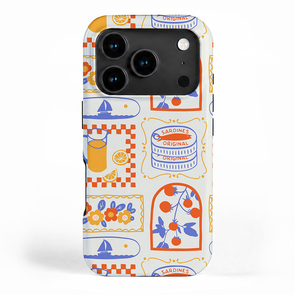 Summer vacation patchwork art pattern iPhone Case Gallery Image 1