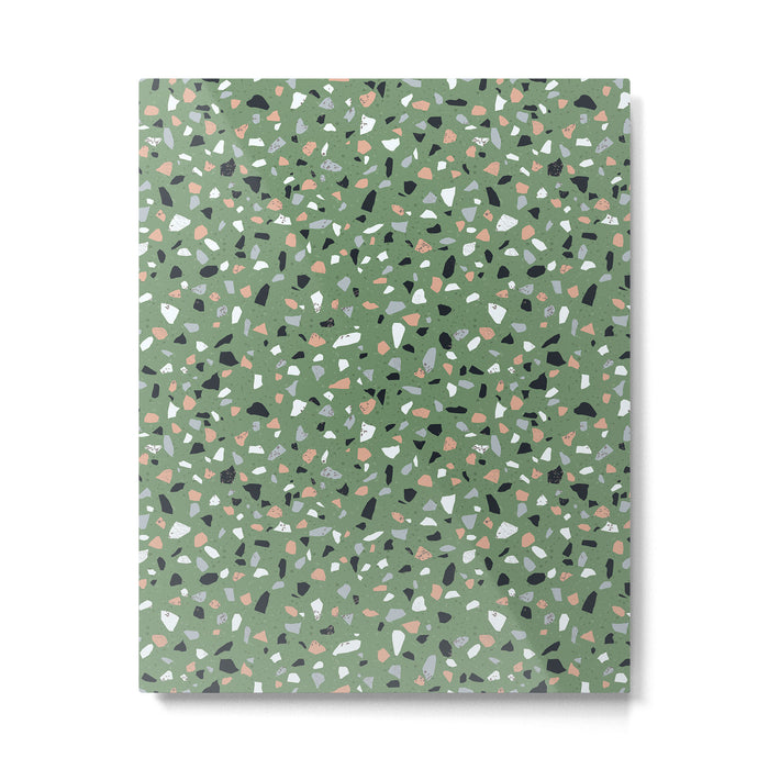 Terrazzo flooring seamless pattern with colorful marble rocks Metal Print Gallery Image 1