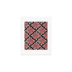 Traditional vintage red rose flower art pattern Art Print Gallery Image 1