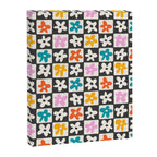 Trendy checkered flower art pattern Canvas Print Gallery Image 8