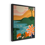 Tropical summer beach nature landscape art Framed Canvas Print Gallery Image 2