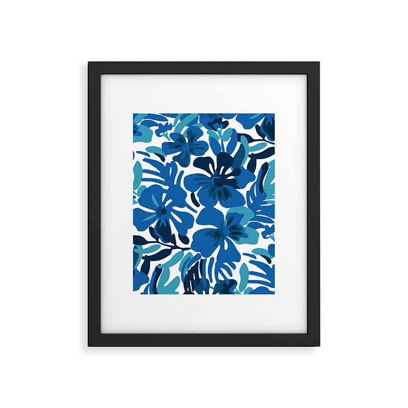 Tropical watercolor flower nature art pattern Framed Art Print Gallery Image 6