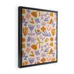 Vintage abstract flower art pattern Framed Canvas Print Gallery Image 2