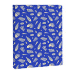 Vintage blue sea shell summer art pattern Canvas Print Gallery Image 8
