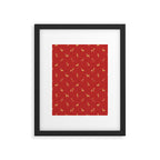 Vintage christmas deer animal pattern art Framed Art Print Gallery Image 6