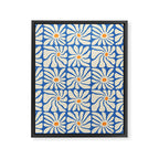 Vintage daisy flower art pattern Framed Canvas Print Gallery Image 8