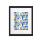 Vintage daisy flower art pattern Framed Art Print Gallery Image 6