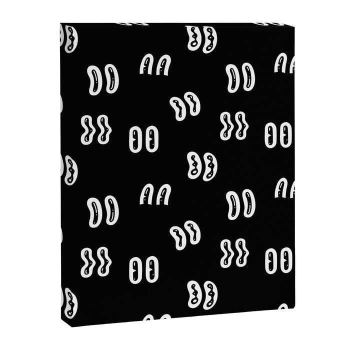 Vintage eye cartoon pattern Canvas Print Gallery Image 1
