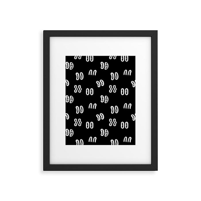 Vintage eye cartoon pattern Framed Art Print Gallery Image 1