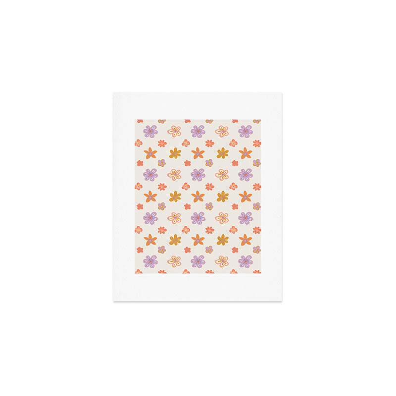 Vintage floral art pattern Art Print Gallery Image 1