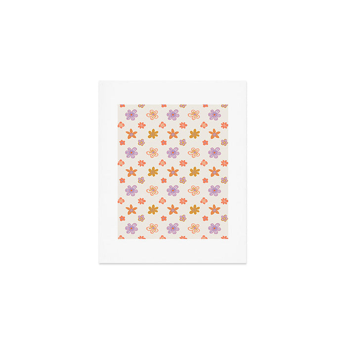 Vintage floral art pattern Art Print Gallery Image 1