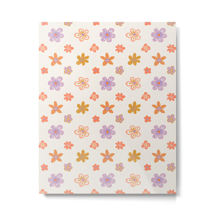 Vintage floral art pattern Metal Print Gallery Image 1