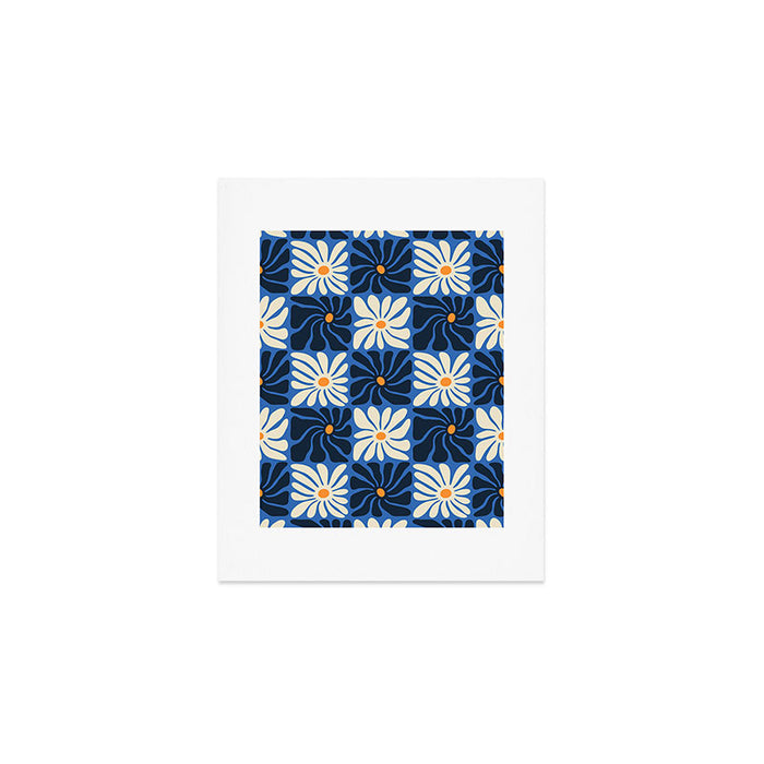 Vintage flower art pattern Art Print Gallery Image 1