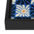 Vintage flower art pattern Framed Canvas Print Gallery Image 3