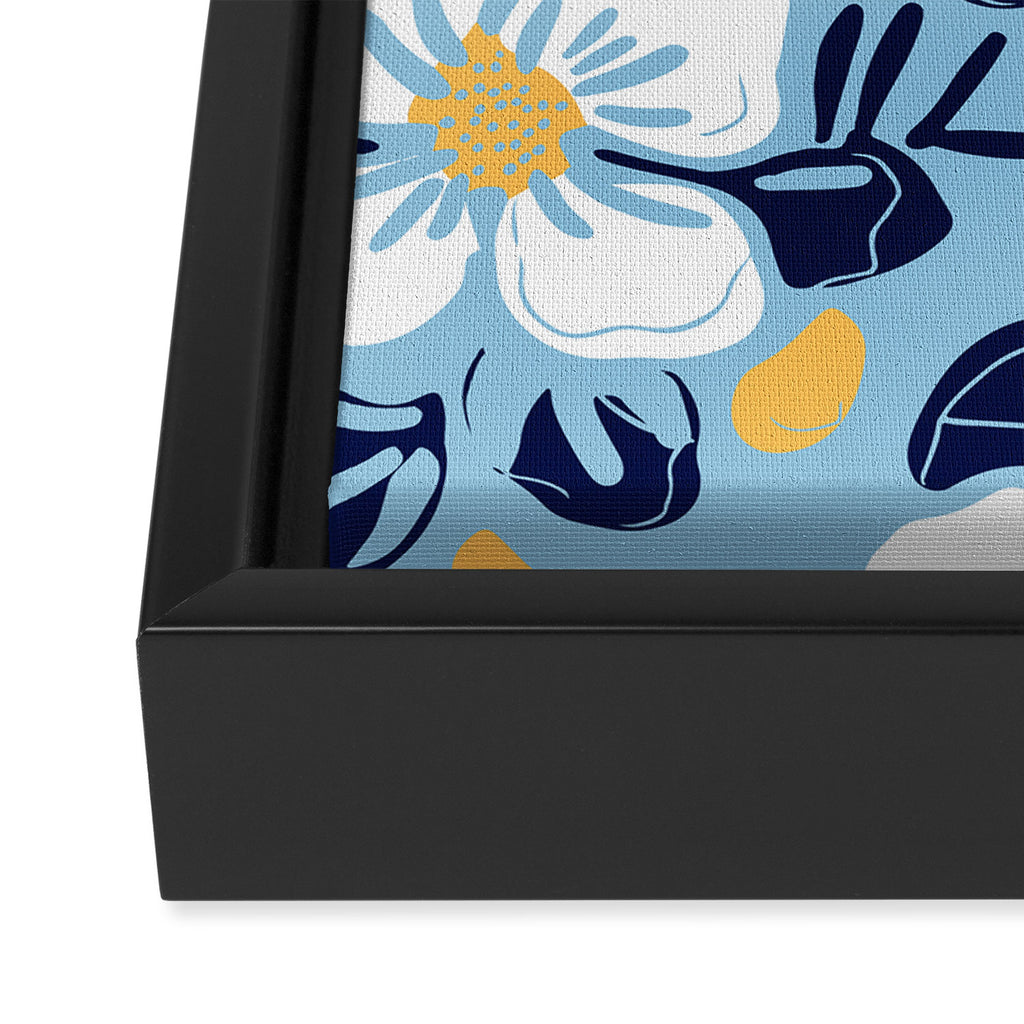 Vintage flower nature art pattern Framed Canvas Print Gallery Image 3