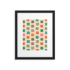 Vintage flower postage stamp pattern Framed Art Print Gallery Image 6