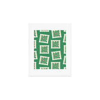 Vintage flower postage stamp pattern Art Print Gallery Image 1