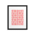 Vintage flower postage stamp pattern Framed Art Print Gallery Image 6