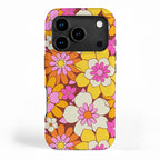 Vintage hand drawn flower art pattern iPhone Case Gallery Image 1