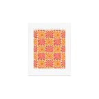 Vintage hippie flower art pattern Art Print Gallery Image 1