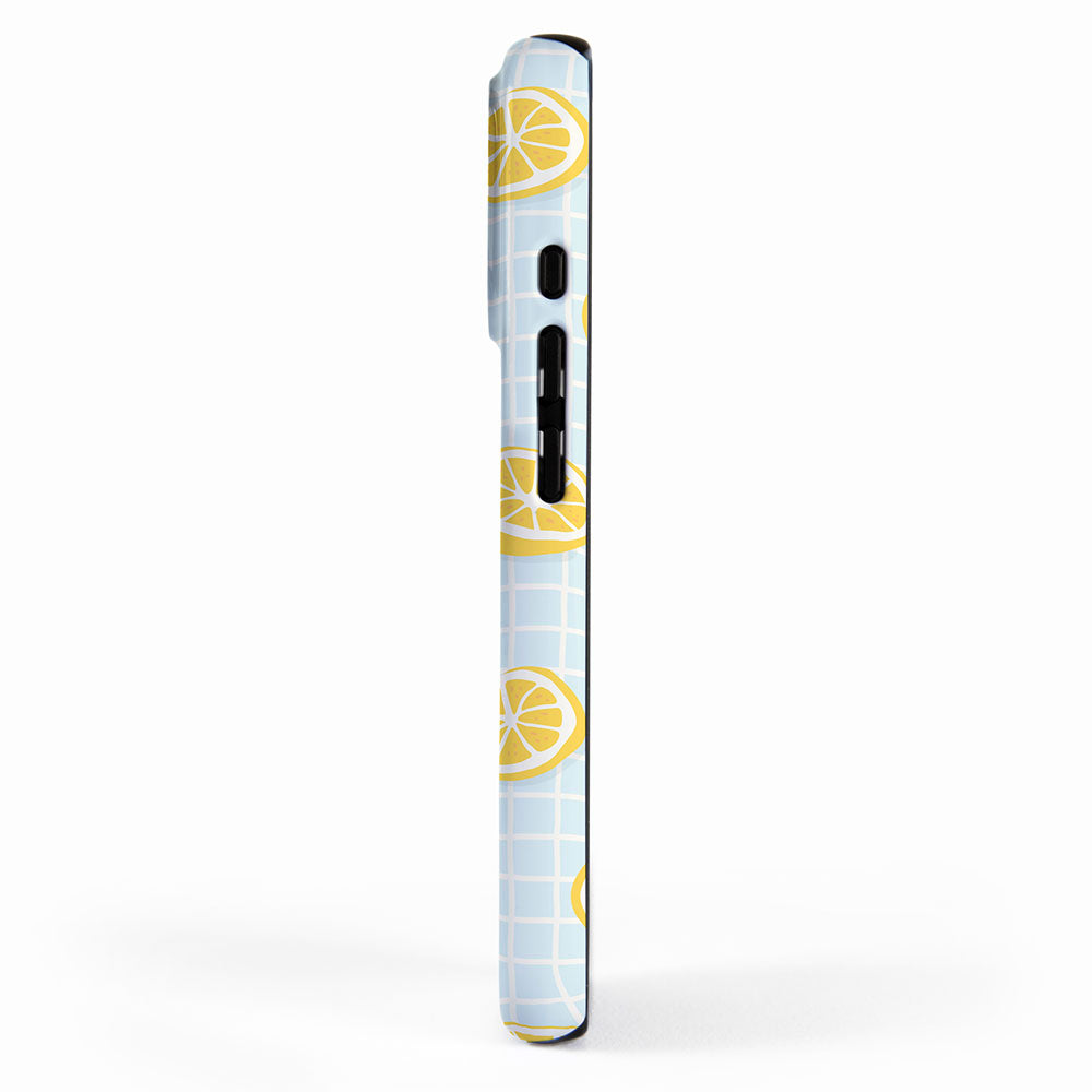Vintage lemon fruit slice pattern iPhone Case Gallery Image 2