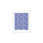 Vintage marine seashell mosaic art pattern Art Print Gallery Image 1